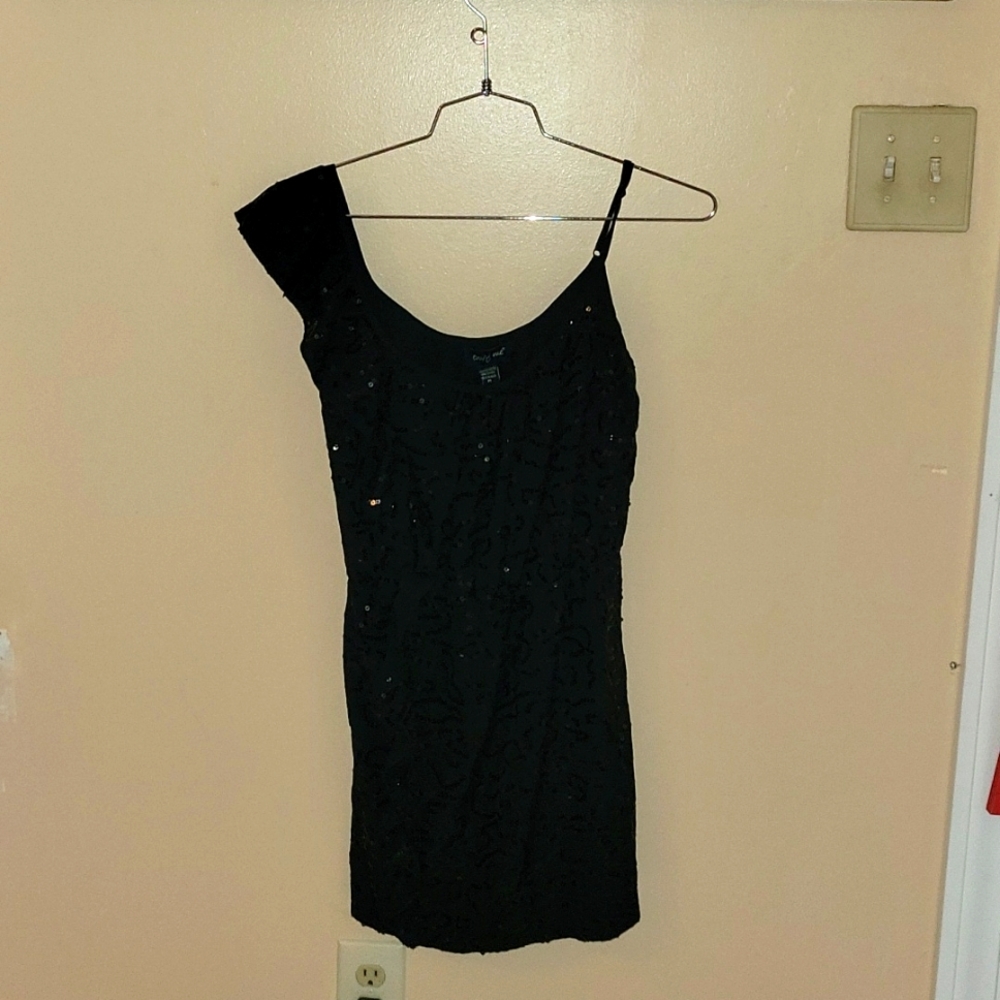 Black Sequin Top Medium